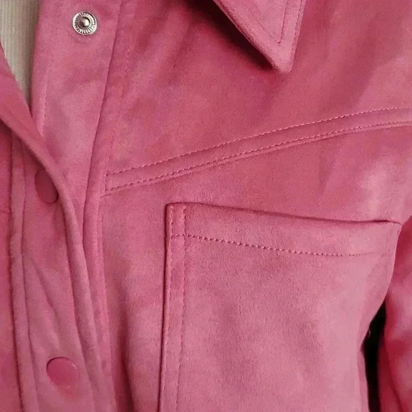 F21  pink crop jacket faux fringe - Picture 6 of 10